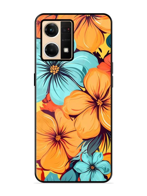 Tropical Bloom Glossy Soft Edge Case for Oppo F21 Pro (4G) Chachhi