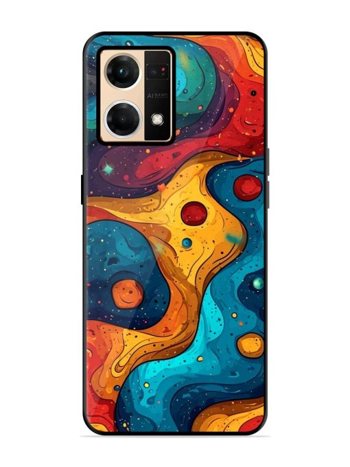 Cosmic Swirl Glossy Soft Edge Case for Oppo F21 Pro (4G) Chachhi