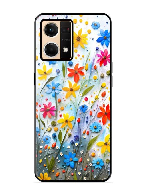 Vibrant Floral Glossy Soft Edge Case for Oppo F21 Pro (4G) Chachhi