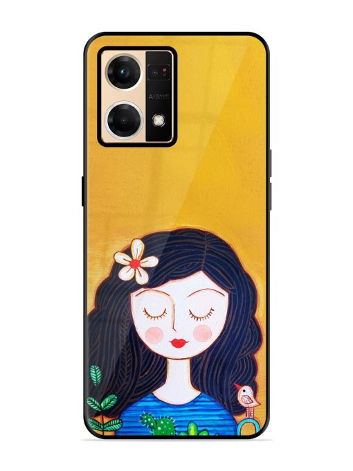 Girl Illustration Glossy Soft Edge Case for Oppo F21 Pro (4G) Chachhi