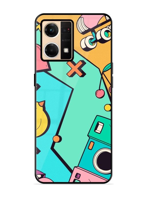 Retro Remix Glossy Soft Edge Case for Oppo F21 Pro (4G) Chachhi