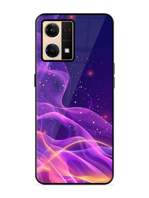 Cosmic Currents Glossy Soft Edge Case for Oppo F21 Pro (4G) Chachhi