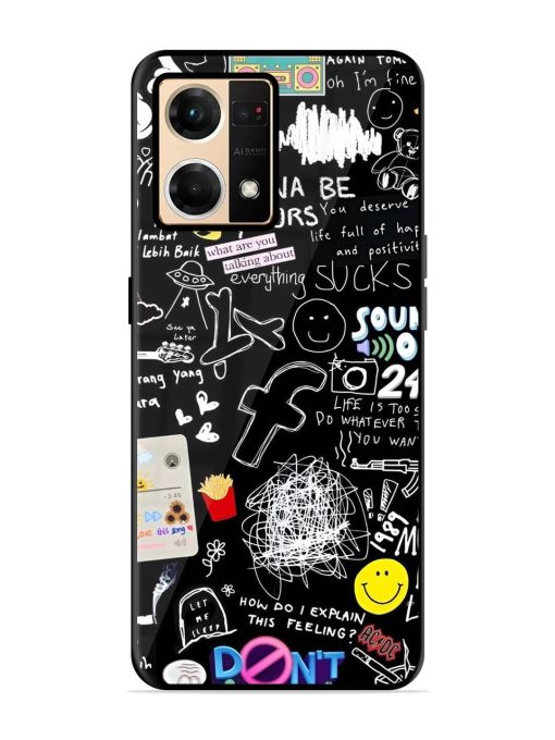 Doodle Diary Glossy Soft Edge Case for Oppo F21 Pro (4G) Chachhi