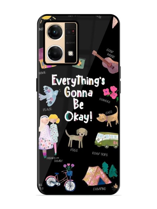 Everything'S Gonna Be Okay Glossy Soft Edge Case for Oppo F21 Pro (4G) Chachhi