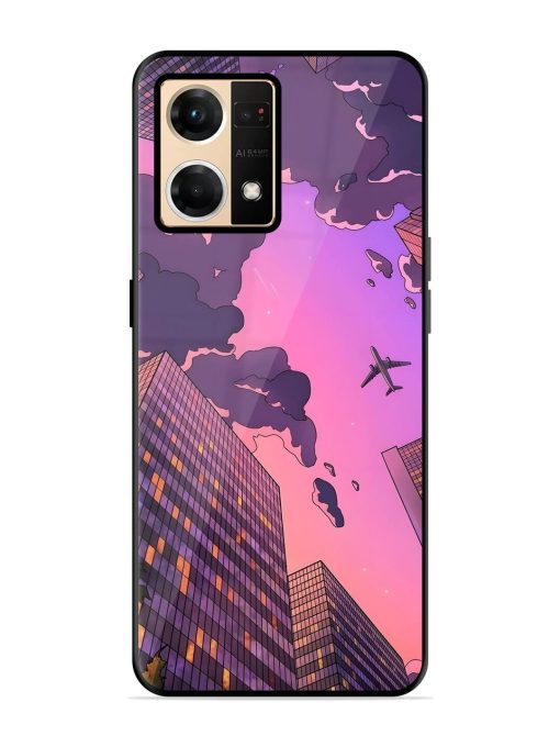 Urban Twilight Glossy Soft Edge Case for Oppo F21 Pro (4G) Chachhi