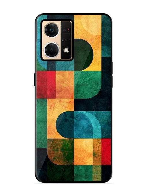 Geometric Harmony Glossy Soft Edge Case for Oppo F21 Pro (4G) Chachhi