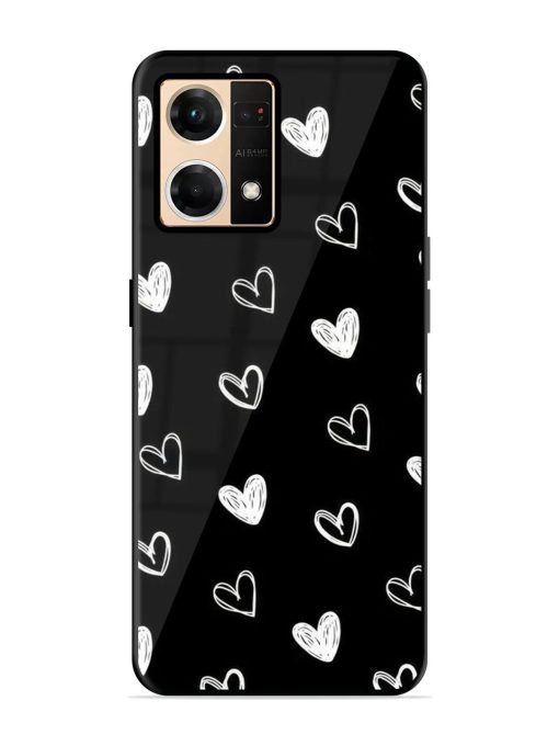 Scattered Hearts Glossy Soft Edge Case for Oppo F21 Pro (4G) Chachhi