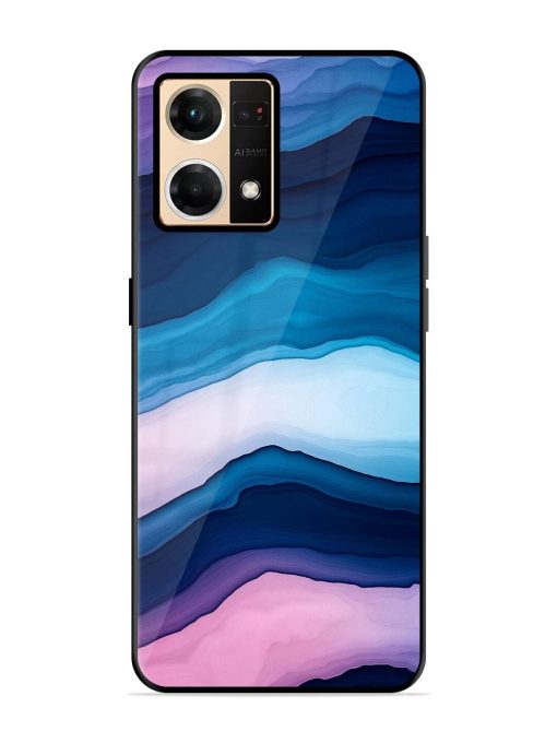 Oceanic Layers Glossy Soft Edge Case for Oppo F21 Pro (4G) Chachhi