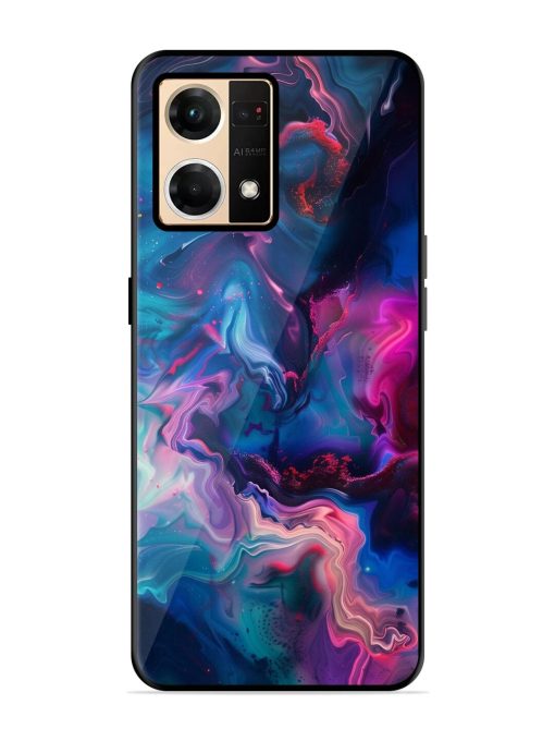 Cosmic Swirl Glossy Soft Edge Case for Oppo F21 Pro (4G) Chachhi