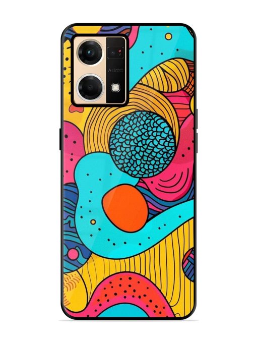 Psychedelic Patterns Glossy Soft Edge Case for Oppo F21 Pro (4G) Chachhi