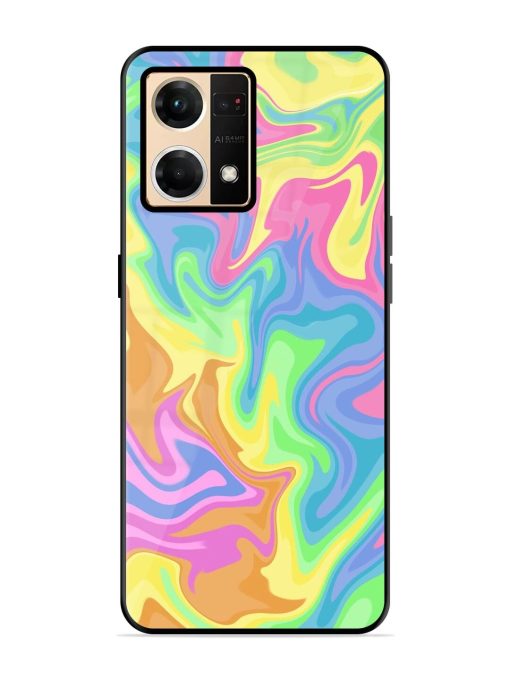 Whimsical Swirl Glossy Soft Edge Case for Oppo F21 Pro (4G) Chachhi