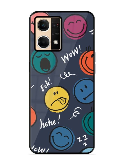 Emoticon Parade Glossy Soft Edge Case for Oppo F21 Pro (4G) Chachhi