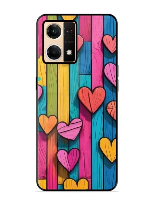 Rainbow Of Hearts Glossy Soft Edge Case for Oppo F21 Pro (4G) Chachhi