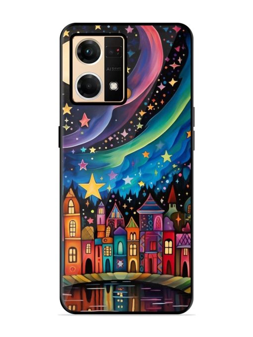 Starlit Village Glossy Soft Edge Case for Oppo F21 Pro (4G) Chachhi