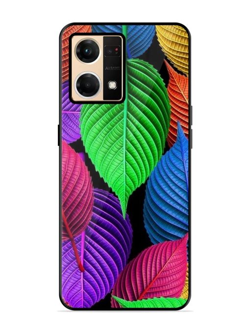 Rainbow Leaf Symphony Glossy Soft Edge Case for Oppo F21 Pro (4G) Chachhi