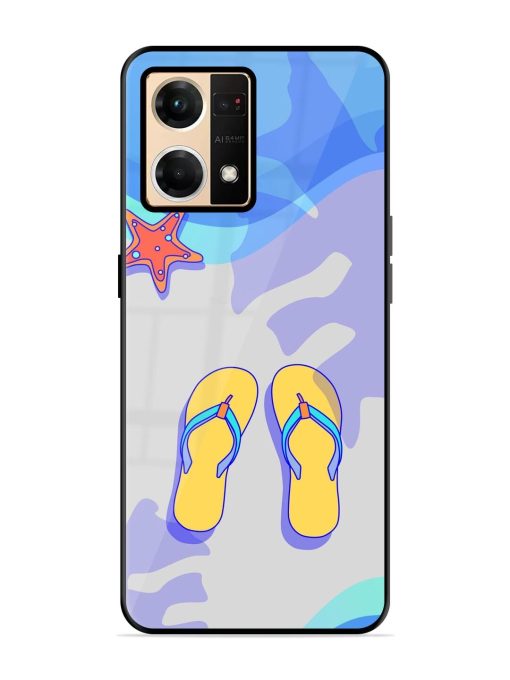 Sandy Toes And Salty Seas Glossy Soft Edge Case for Oppo F21 Pro (4G) Chachhi