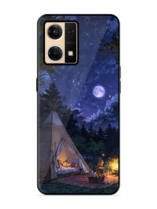 Moonlight Camping Glossy Soft Edge Case for Oppo F21 Pro (4G) Chachhi