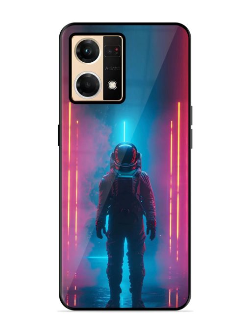 Neon Astronaut Glossy Soft Edge Case for Oppo F21 Pro (4G) Chachhi