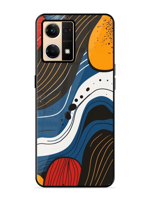 Abstract Expression Glossy Soft Edge Case for Oppo F21 Pro (4G) Chachhi