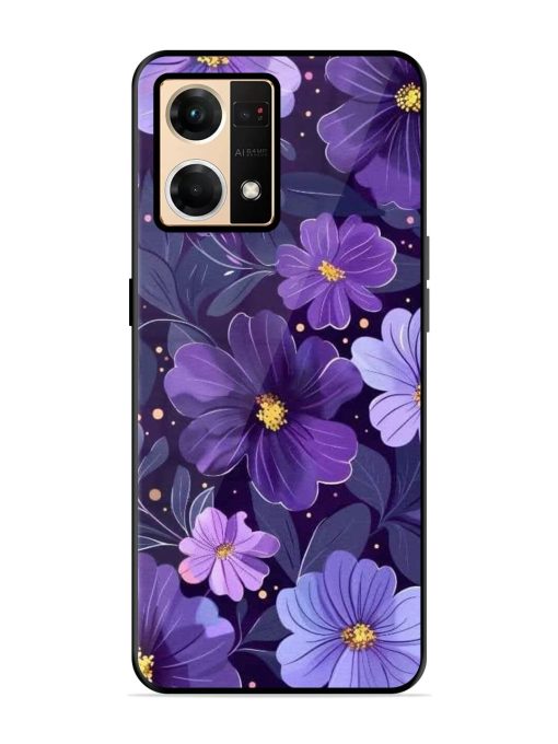 Purple Paradise Glossy Soft Edge Case for Oppo F21 Pro (4G) Chachhi