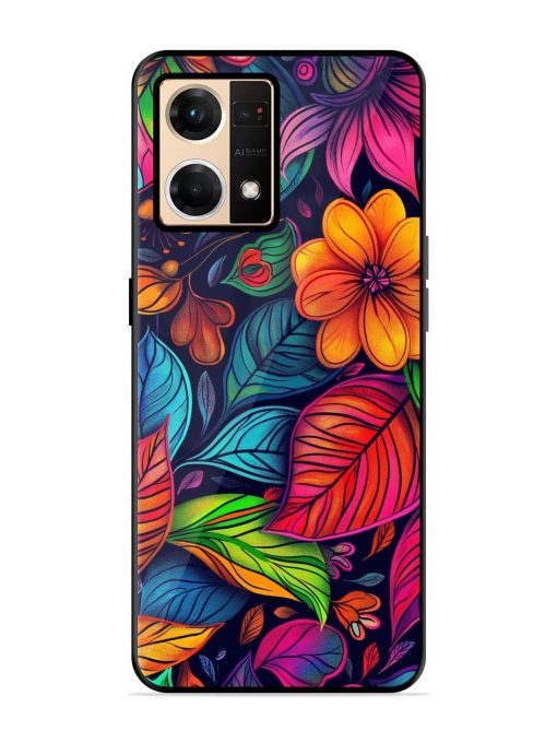 Rainbow Of Blooms Glossy Soft Edge Case for Oppo F21 Pro (4G) Chachhi