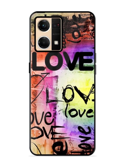 Love Graffiti Glossy Soft Edge Case for Oppo F21 Pro (4G) Chachhi