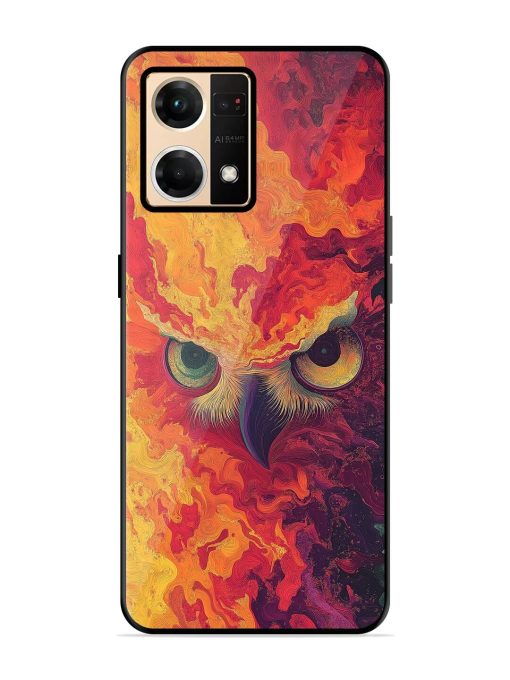 Fiery Owl Glossy Soft Edge Case for Oppo F21 Pro (4G) Chachhi