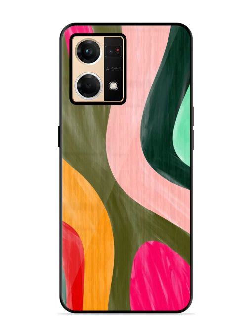 Wavy Wonderland Glossy Soft Edge Case for Oppo F21 Pro (4G) Chachhi