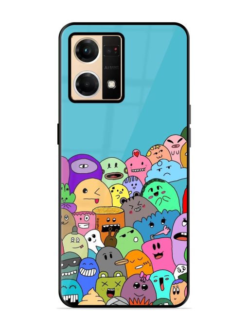 Monster Mash Glossy Soft Edge Case for Oppo F21 Pro (4G) Chachhi