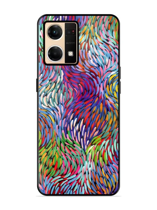 Vibrant Waves Glossy Soft Edge Case for Oppo F21 Pro (4G) Chachhi