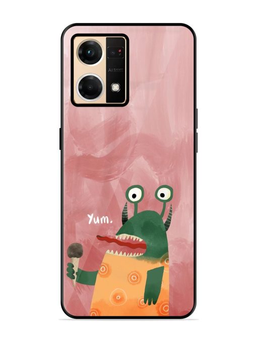 Hungry Monster Glossy Soft Edge Case for Oppo F21 Pro (4G) Chachhi