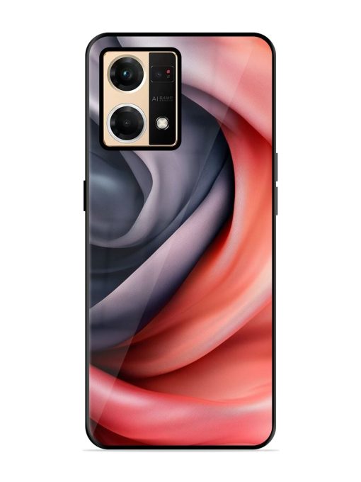 Swirling Silk Glossy Soft Edge Case for Oppo F21 Pro (4G) Chachhi