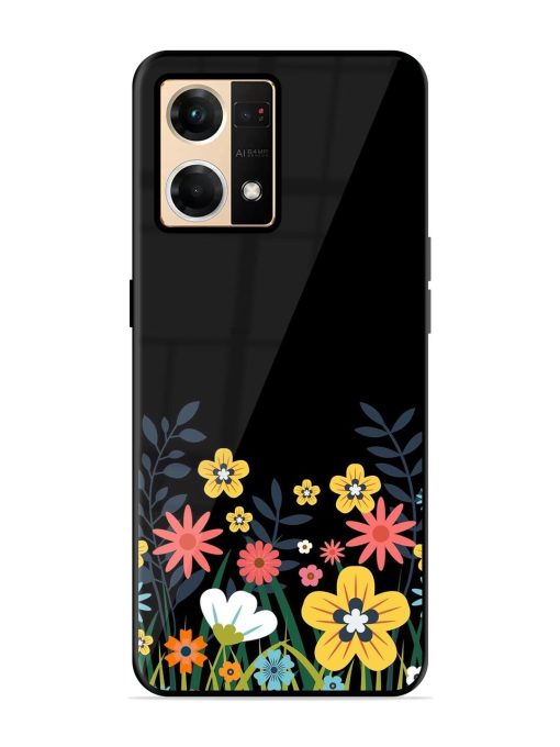 Floral Night Sky Glossy Soft Edge Case for Oppo F21 Pro (4G) Chachhi