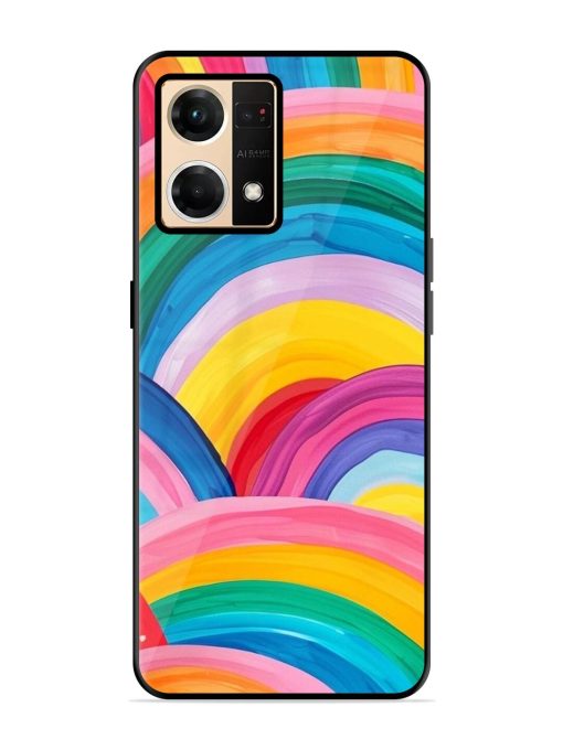 Rainbow Cascade Glossy Soft Edge Case for Oppo F21 Pro (4G) Chachhi