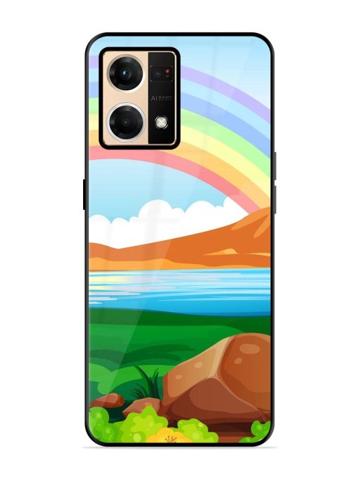 Rainbow Over The Lake Glossy Soft Edge Case for Oppo F21 Pro (4G) Chachhi