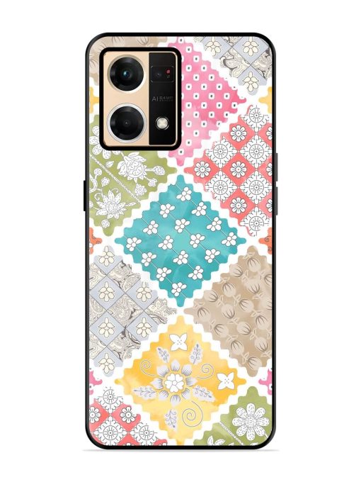 Patchwork Dreamscape Glossy Soft Edge Case for Oppo F21 Pro (4G) Chachhi