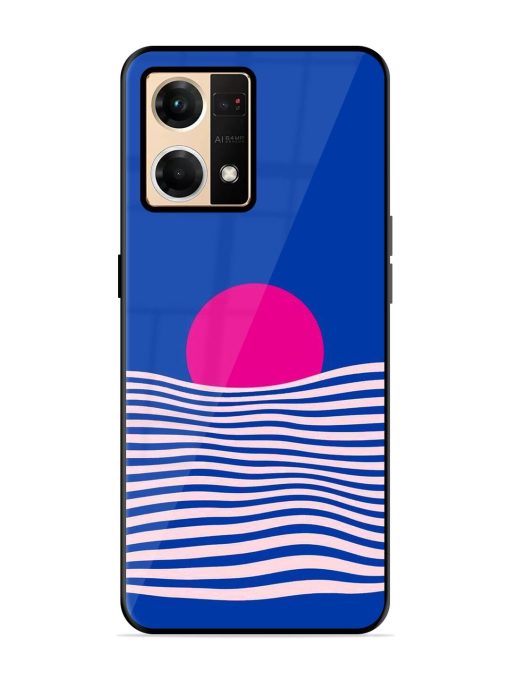 Pink Sunset Over Blue Waves Glossy Soft Edge Case for Oppo F21 Pro (4G) Chachhi