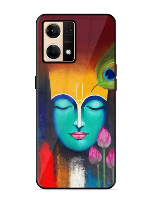 Divine Tranquility: The Face Of Krishna Glossy Soft Edge Case for Oppo F21 Pro (4G) Chachhi