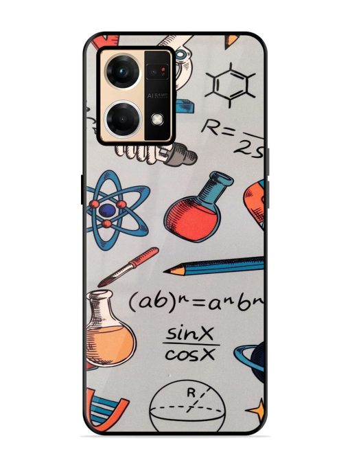 Science Doodle Delight Glossy Soft Edge Case for Oppo F21 Pro (4G) Chachhi