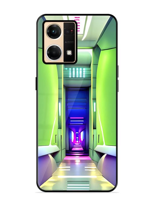 Neon Corridor Glossy Soft Edge Case for Oppo F21 Pro (4G) Chachhi