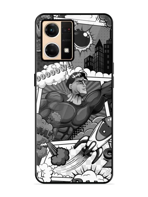 Comic Book Chaos Glossy Soft Edge Case for Oppo F21 Pro (4G) Chachhi