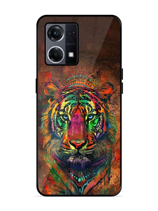 Cosmic Tiger Glossy Soft Edge Case for Oppo F21S Pro (4G) Chachhi