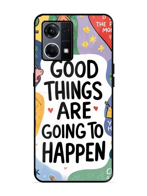 Uplifting Scribbles Glossy Soft Edge Case for Oppo F21S Pro (4G) Chachhi