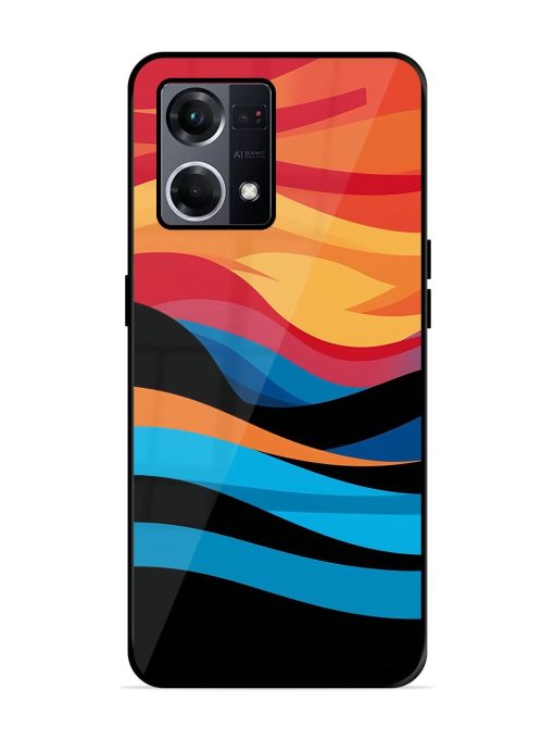 Blazing Currents Glossy Soft Edge Case for Oppo F21S Pro (4G) Chachhi