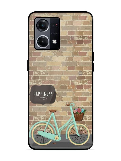 Pedaling Towards Happiness Glossy Soft Edge Case for Oppo F21S Pro (4G) Chachhi