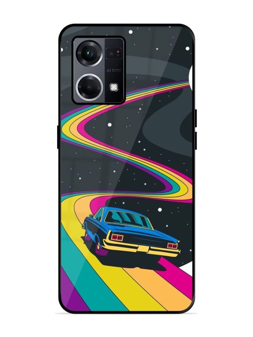 Rainbow Road Glossy Soft Edge Case for Oppo F21S Pro (4G) Chachhi