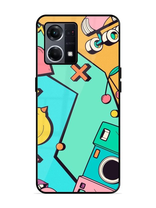 Retro Remix Glossy Soft Edge Case for Oppo F21S Pro (4G) Chachhi