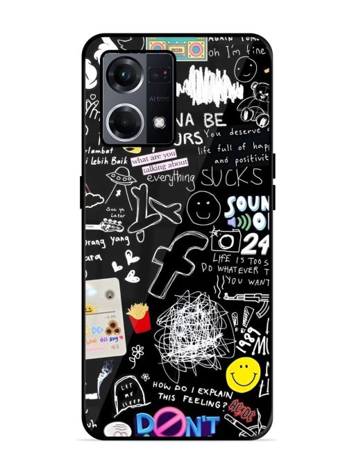 Doodle Diary Glossy Soft Edge Case for Oppo F21S Pro (4G) Chachhi