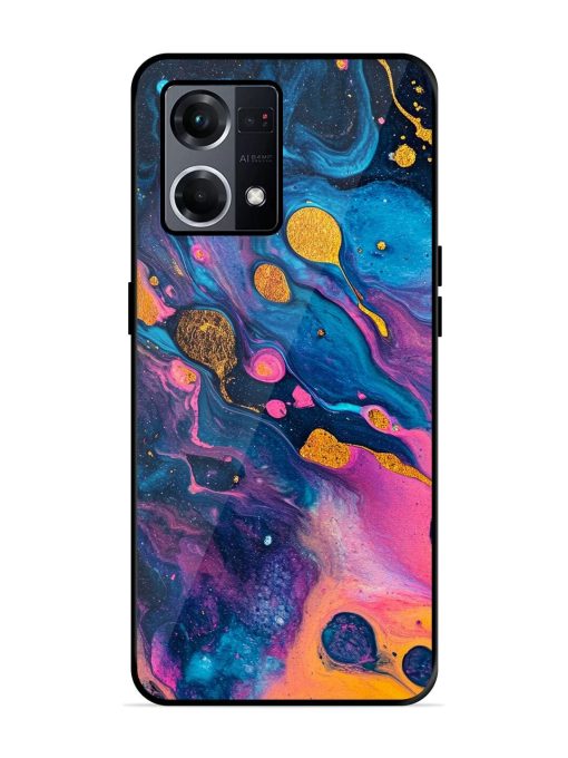 Cosmic Swirl Glossy Soft Edge Case for Oppo F21S Pro (4G) Chachhi