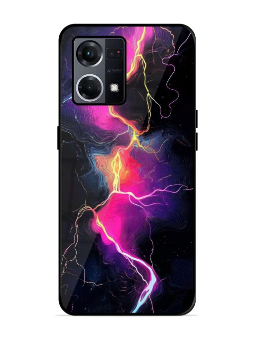 Electric Dreams Glossy Soft Edge Case for Oppo F21S Pro (4G) Chachhi